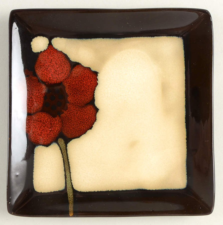 Painted Poppies Square Appetizer Plate by Pfaltzgraff-1