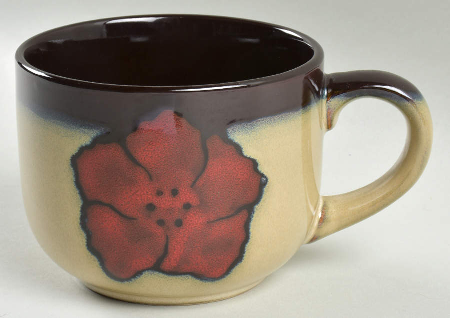 Painted Poppies Jumbo Soup Mug by Pfaltzgraff-1