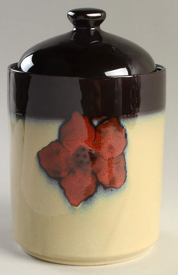 Painted Poppies Large Canister & Lid by Pfaltzgraff-1