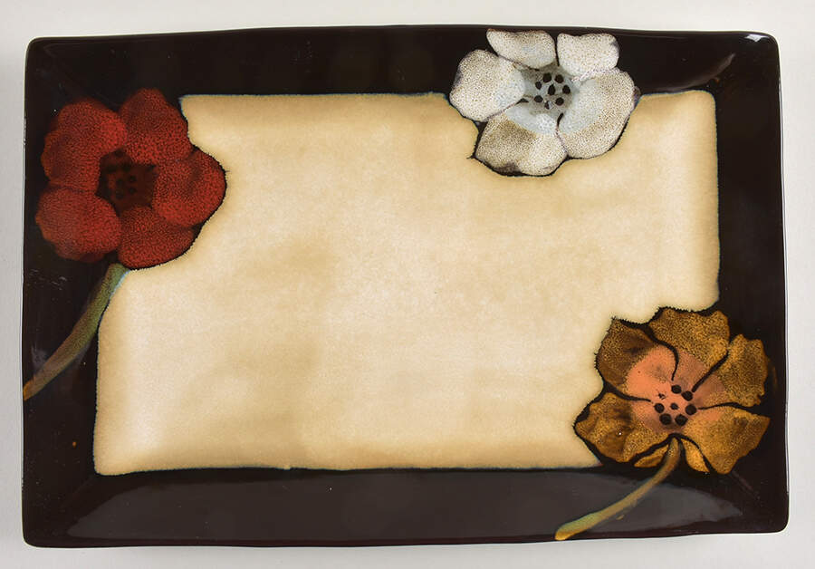Painted Poppies 13" Rectangular Serving Platter by Pfaltzgraff-1
