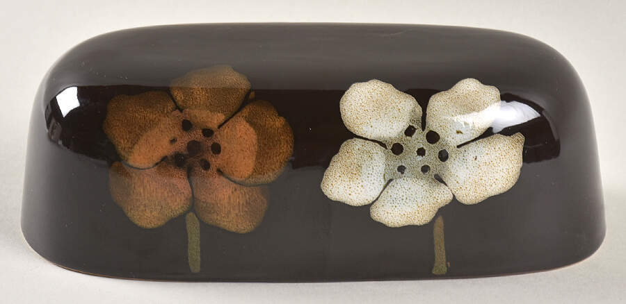 Painted Poppies Lid for 1/4 Lb Butter by Pfaltzgraff-1