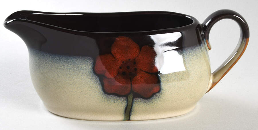 Painted Poppies Gravy Boat by Pfaltzgraff-1