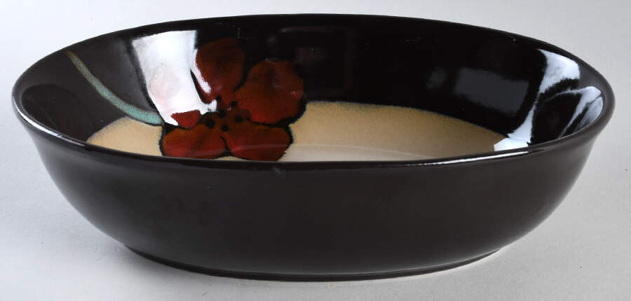 Painted Poppies 10" Oval Serving Bowl by Pfaltzgraff-1