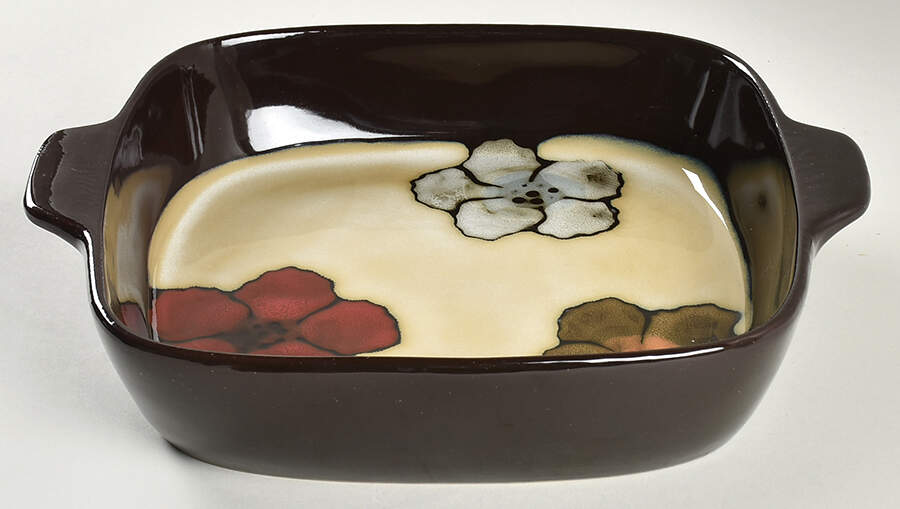 Painted Poppies 11" Square Baker by Pfaltzgraff-1