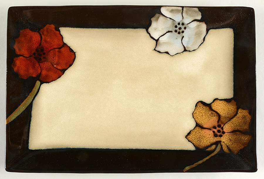 Painted Poppies 14" Rectangular Serving Platter by Pfaltzgraff-1