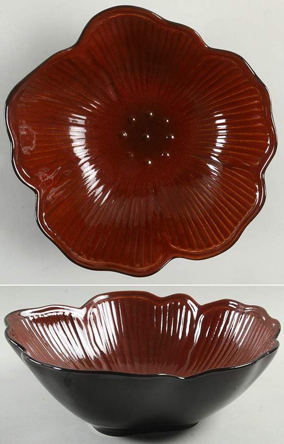 Painted Poppies 9" Figural Serving Bowl by Pfaltzgraff-1