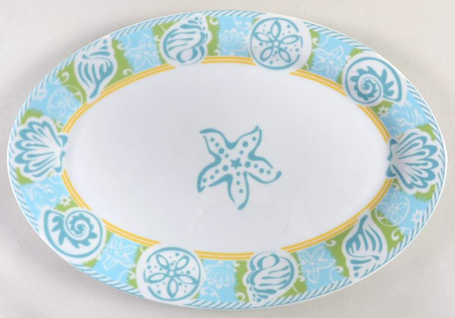 Seaside 13" Oval Serving Platter by Pfaltzgraff-1