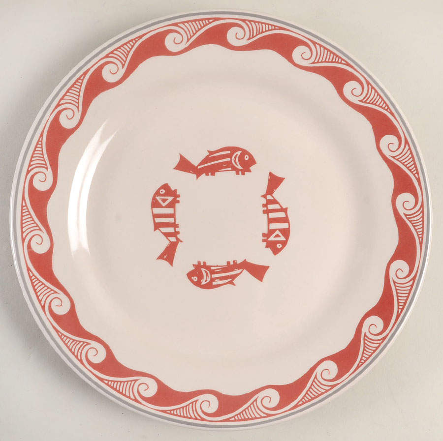 Ancient Mimbreno Indian-Brick Red (Replica) 11" Chop Plate (Round Platter) by Pipestone-1
