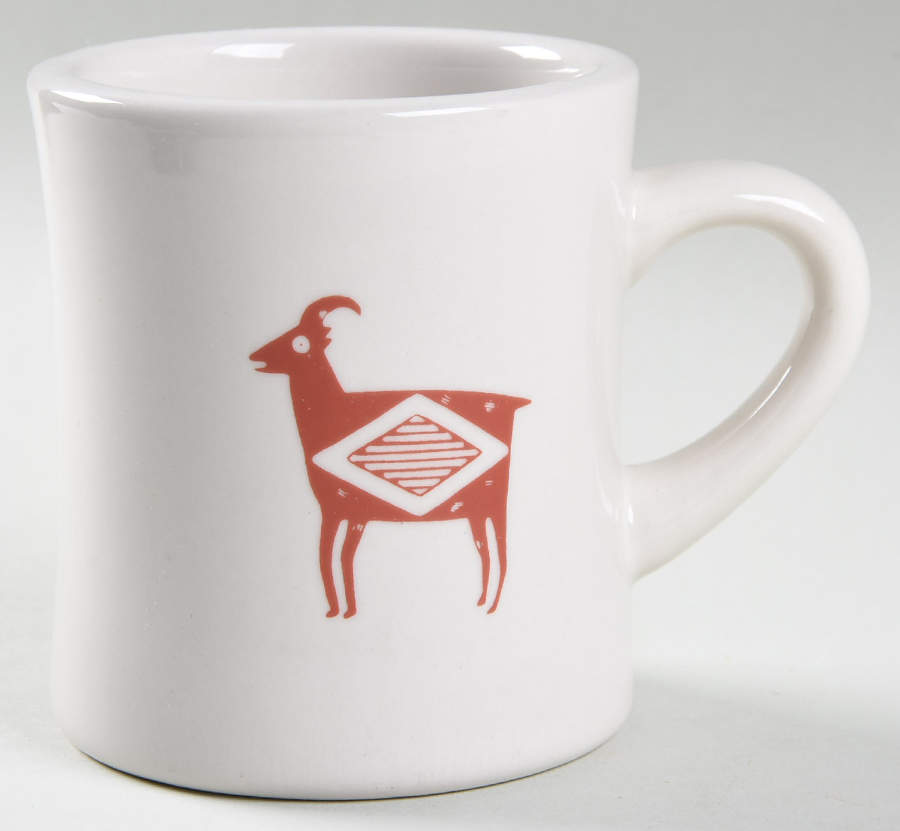 Ancient Mimbreno Indian-Brick Red (Replica) Cafe Mug by Pipestone-1
