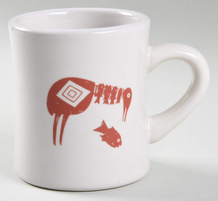 Ancient Mimbreno Indian-Brick Red (Replica) Cafe Mug by Pipestone-1