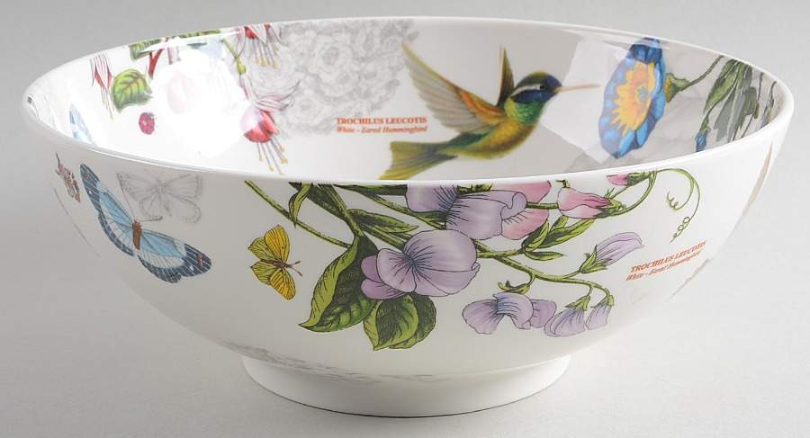 Botanic Hummingbird 9" Round Serving Bowl by Portmeirion-1