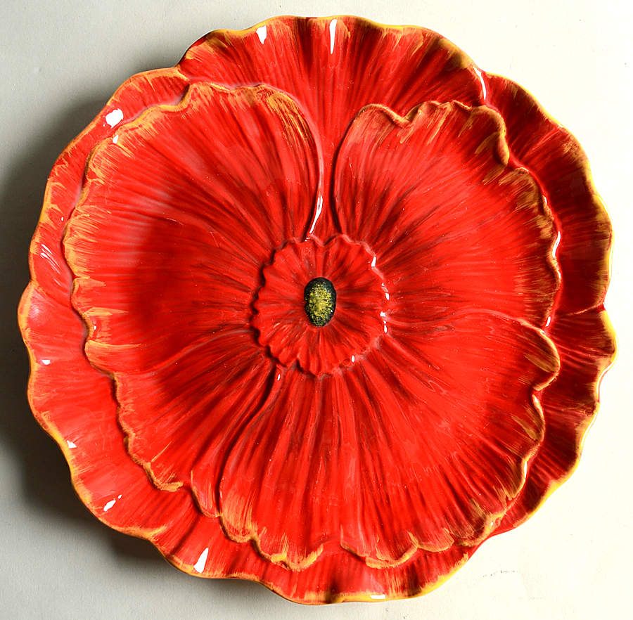 Poppies 11" Figural Platter by Pier 1-1