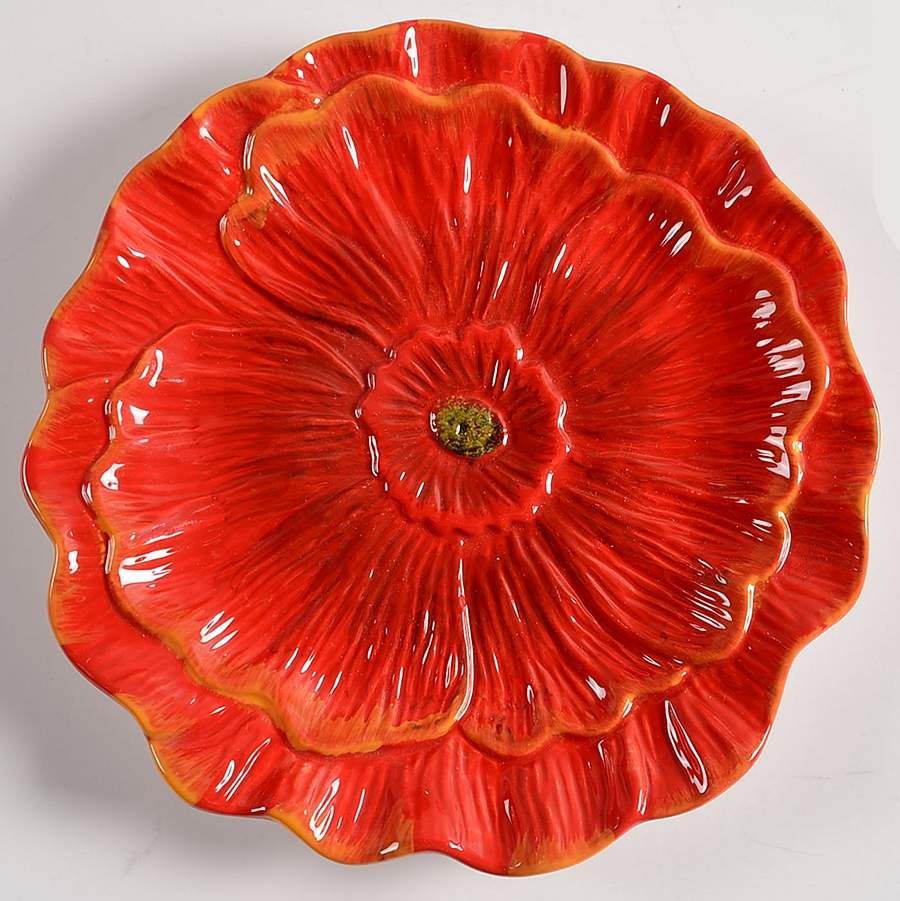 Poppies Figural Dessert/Pie Plate by Pier 1-1