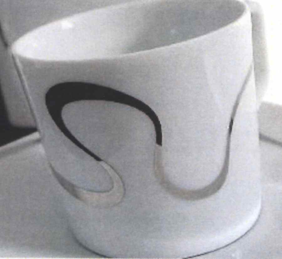 Swing Flat Cup & Saucer Set by Porcel-1