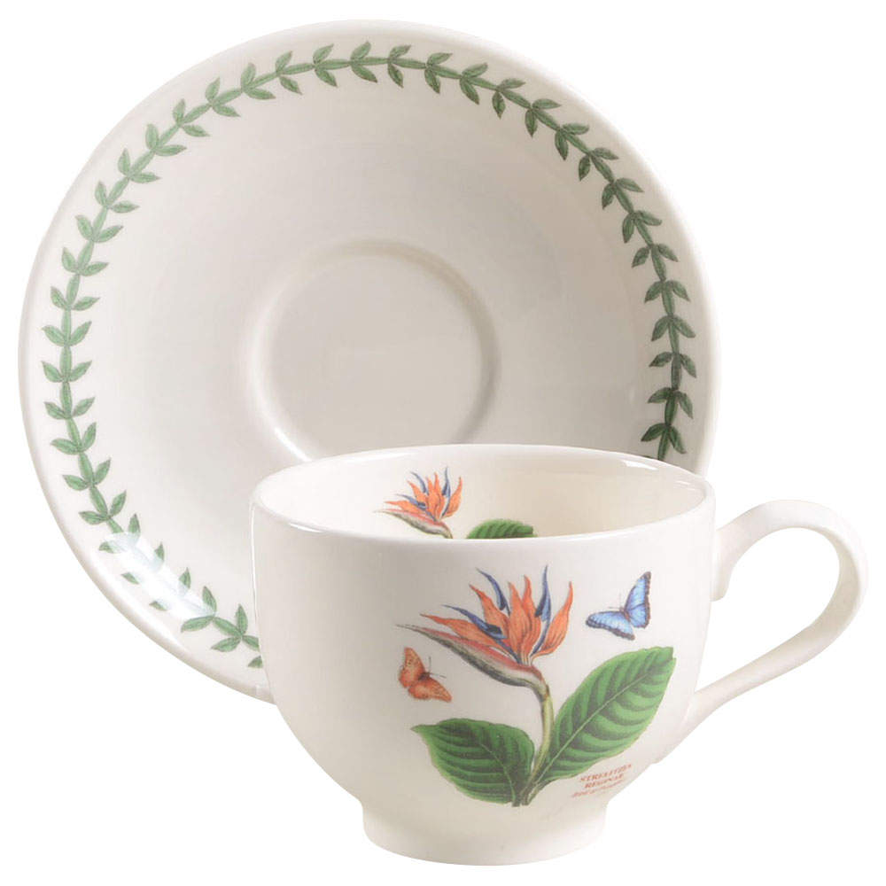 Exotic Botanic Garden Flat Cup & Saucer Set by Portmeirion-1