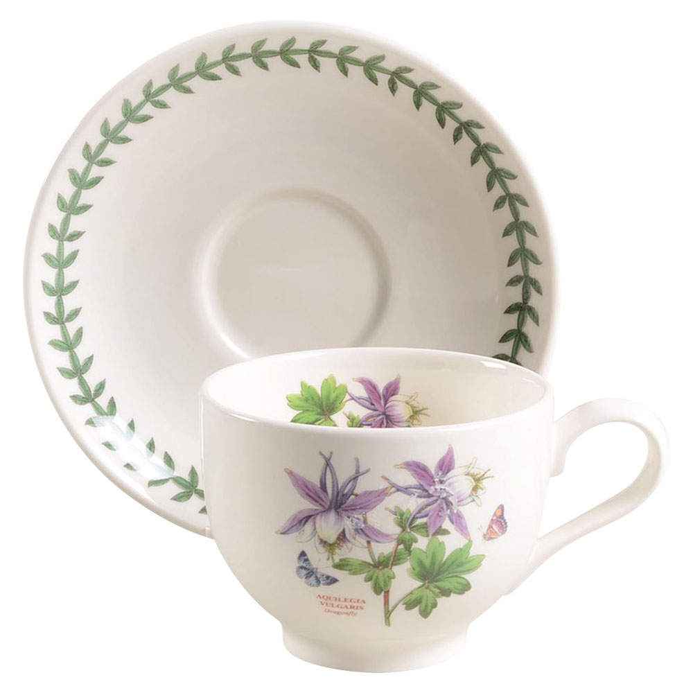 Exotic Botanic Garden Flat Cup & Saucer Set by Portmeirion-1