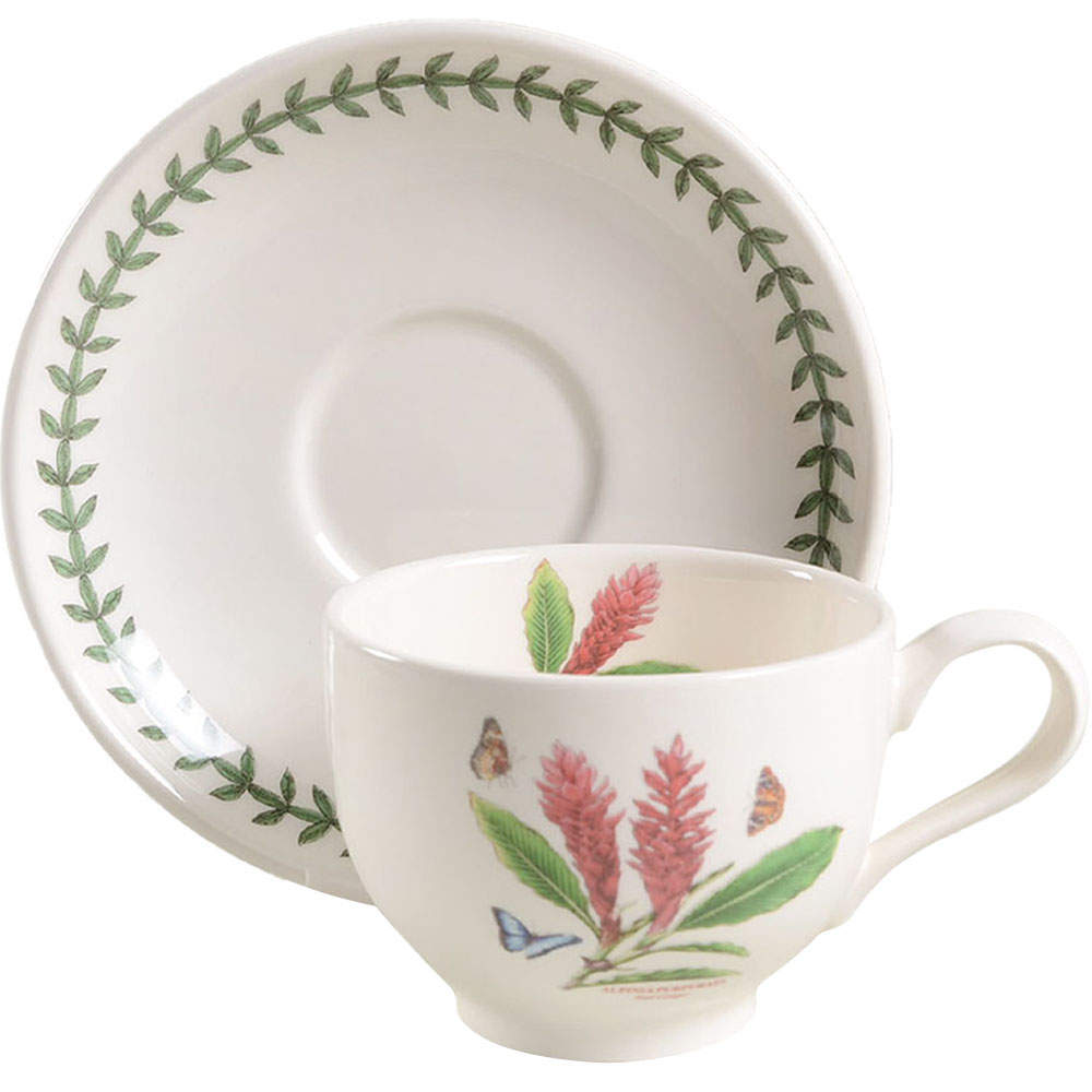 Exotic Botanic Garden Flat Cup & Saucer Set by Portmeirion-1