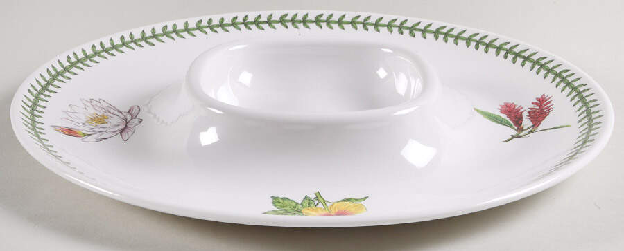 Exotic Botanic Garden 1 Piece Melamine Chip & Dip by Portmeirion-1
