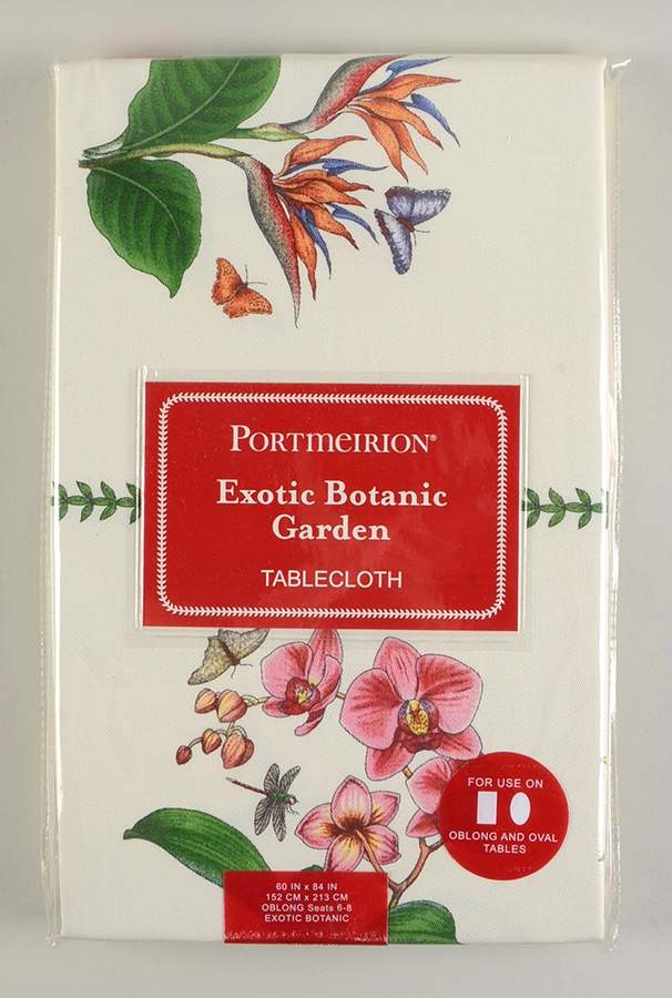 Exotic Botanic Garden 60" X 84" Oblong Tablecloth by Portmeirion-1