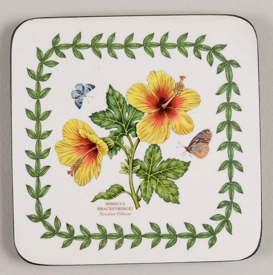 Exotic Botanic Garden Square Corkback Coaster by Portmeirion-1