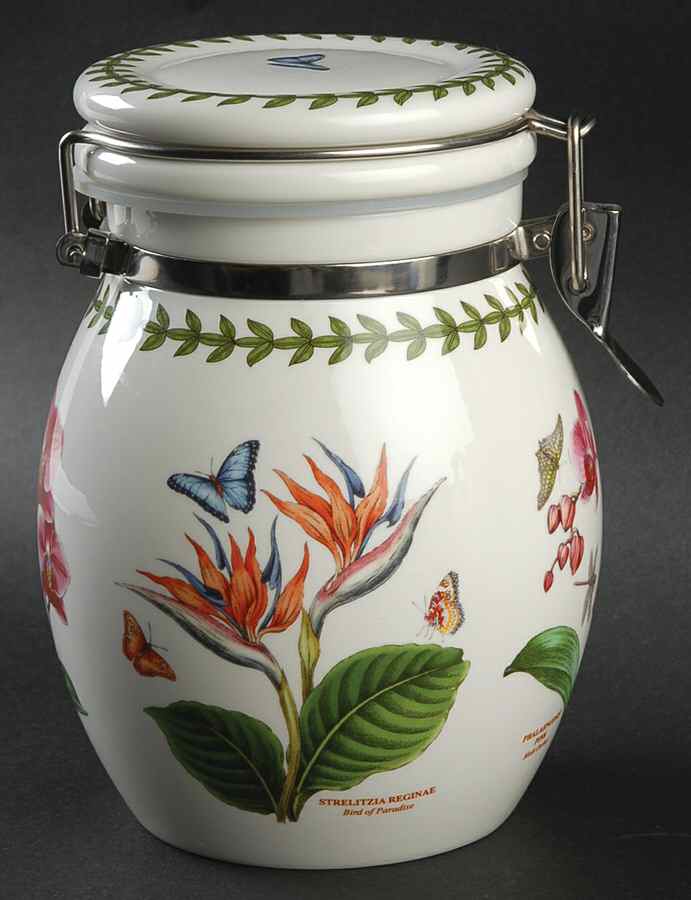Exotic Botanic Garden Perserve Jar with Hinged Lid by Portmeirion-1