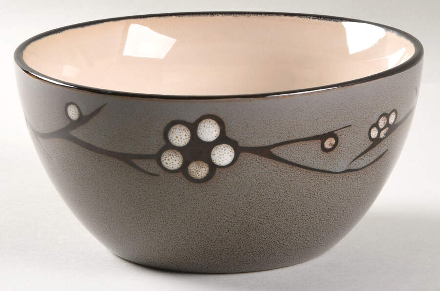 Flora Gray Soup/Cereal Bowl by Pfaltzgraff-1