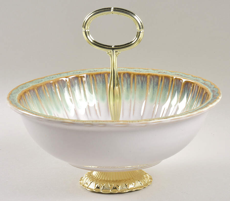 Seaside 6"-7" Handled Footed Nut Dish HC by Pier 1-1