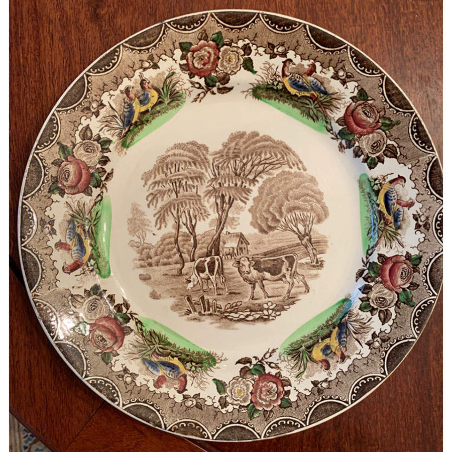 PVF11 Dinner Plate by PV-France (Peasant Village)-1