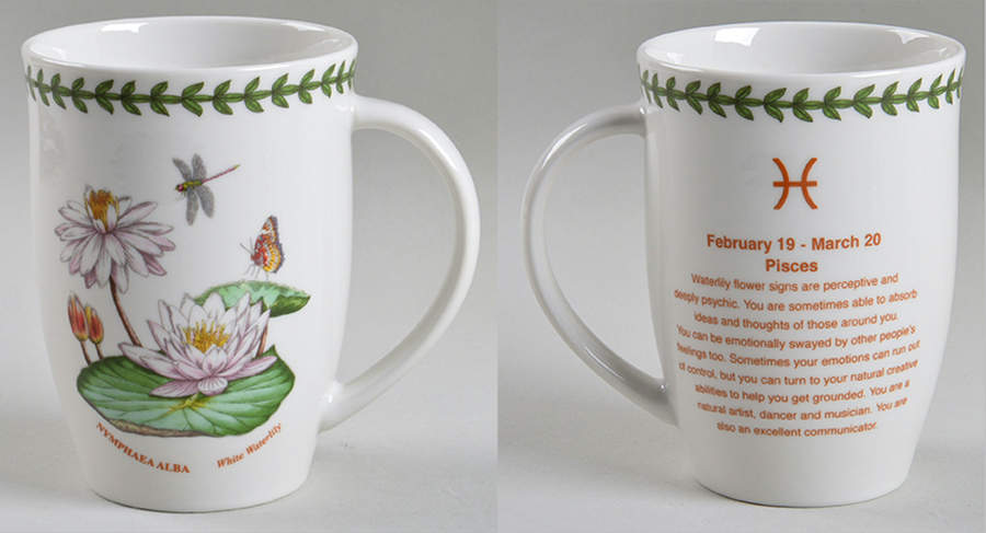 Botanic Garden Zodiac Pisces Mug by Portmeirion-1