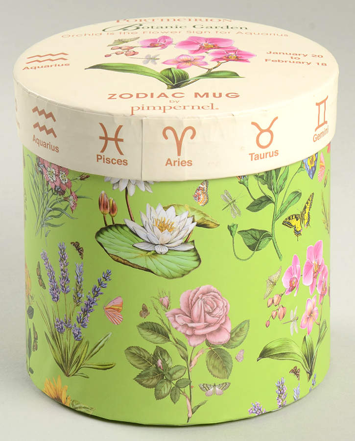Botanic Garden Zodiac Gift Box & Lid for Aquarius Mug by Portmeirion-1