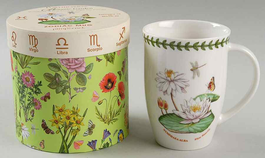 Botanic Garden Zodiac Pisces Mug & Gift Box by Portmeirion-1