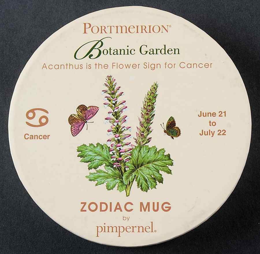 Botanic Garden Zodiac Lid for Cancer Mug Gift Box by Portmeirion-1