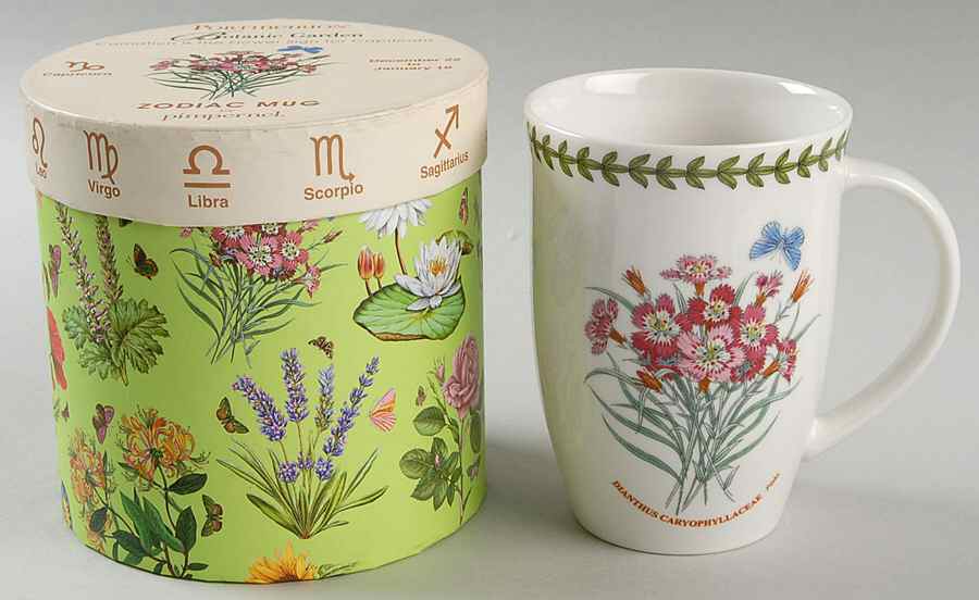 Botanic Garden Zodiac Capricorn Mug & Gift Box by Portmeirion-1