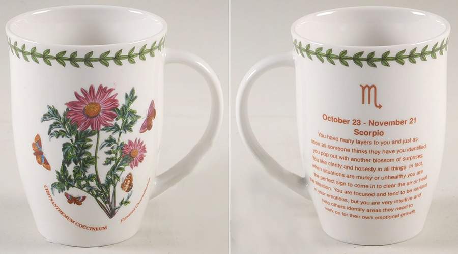 Botanic Garden Zodiac Scorpio Mug by Portmeirion-1