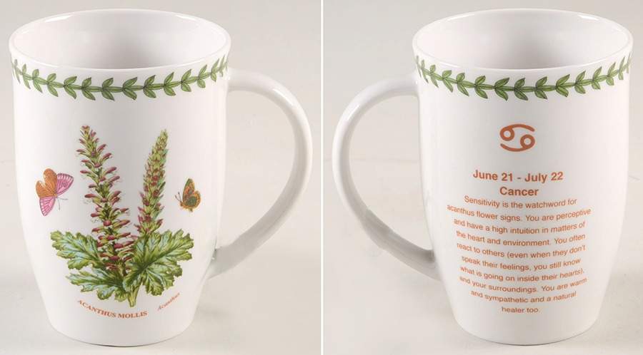 Botanic Garden Zodiac Cancer Mug by Portmeirion-1