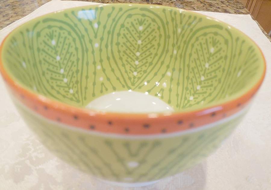 Green Batik Soup/Cereal Bowl by Pier 1-1