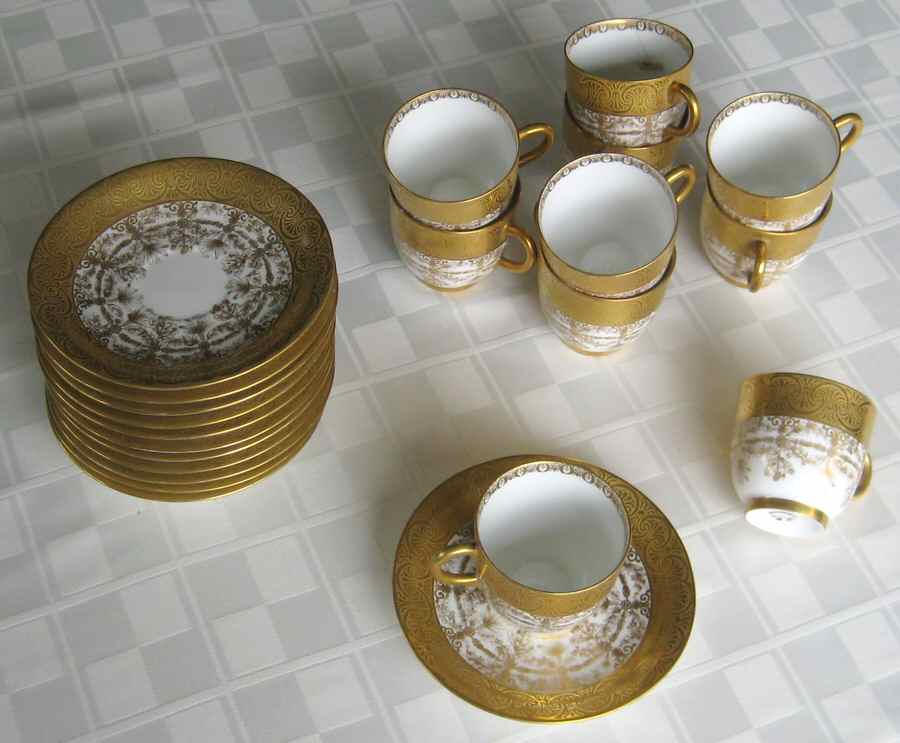 POY743 Flat Cup & Saucer Set by Jean Pouyat-1