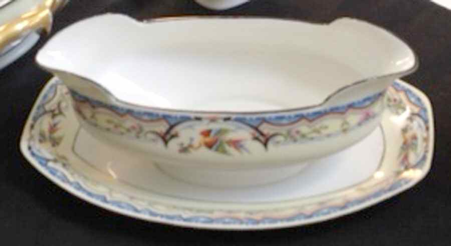 PUN140 Gravy Boat with Attached Underplate by Porcelain Union-1