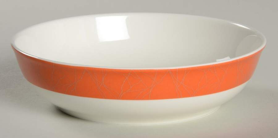 ColorBurst Orange (White Body) Coupe Cereal Bowl by Pickard-1
