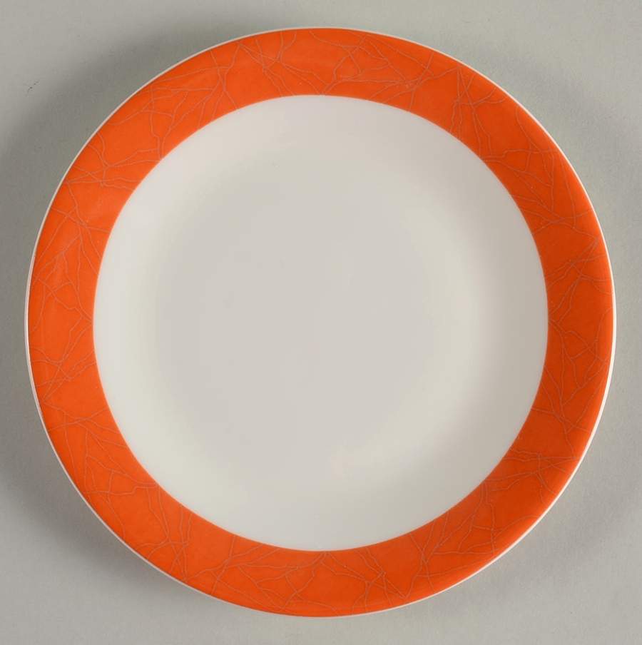 ColorBurst Orange (White Body) Bread & Butter Plate by Pickard-1