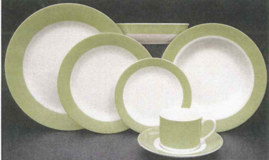 ColorBurst Green (Ivory Body) Dinner Plate by Pickard-1