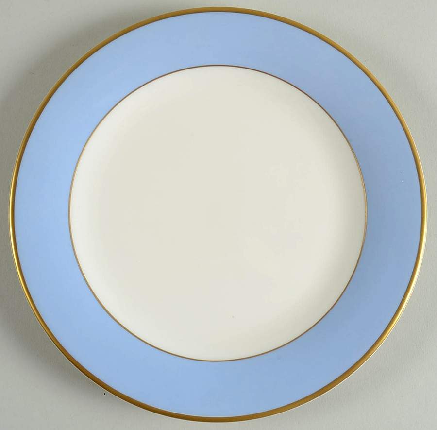 ColorBurst Blue (Gold Trim, Ivory) Accent Salad Plate by Pickard-1