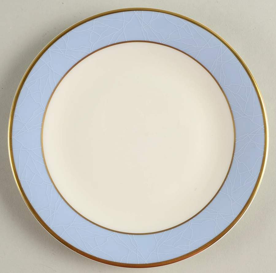 ColorBurst Blue (Gold Trim, Ivory) Bread & Butter Plate by Pickard-1