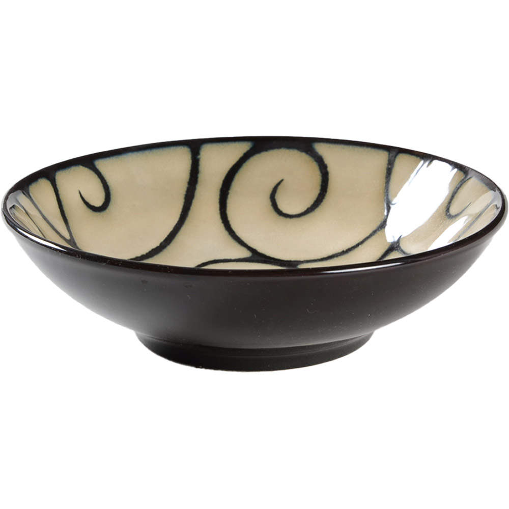 Black Scroll Soup/Cereal Bowl by Pfaltzgraff-1