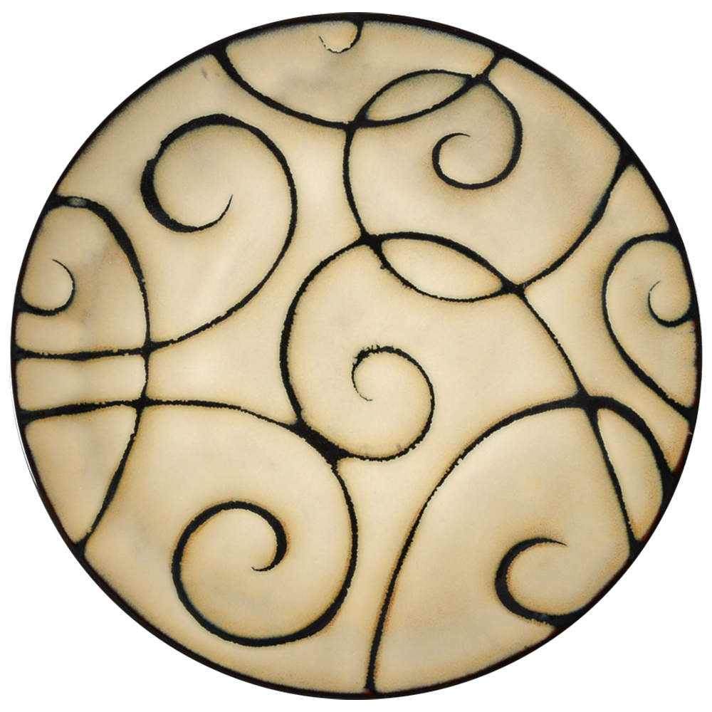 Black Scroll Dinner Plate by Pfaltzgraff-1