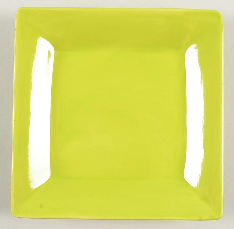 Essential Colours Lime Green Square Salad Plate by Pier 1-1