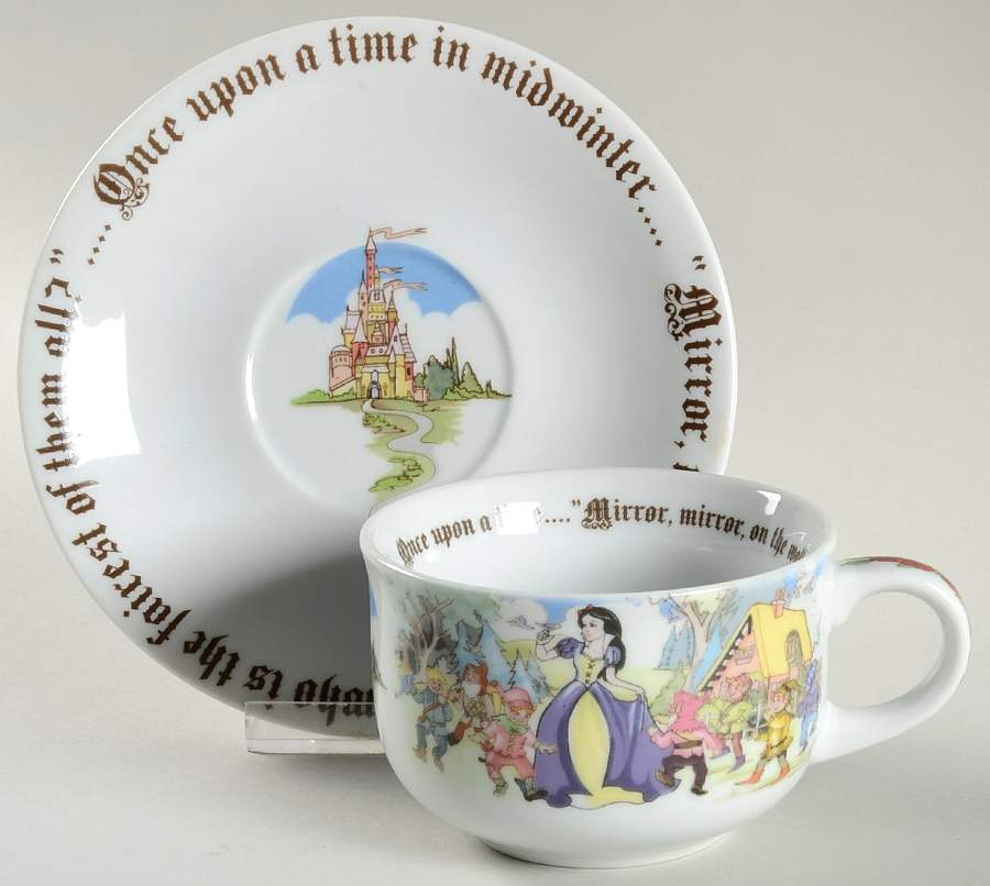 Snow White Flat Cup & Saucer Set by Cardew Design-1