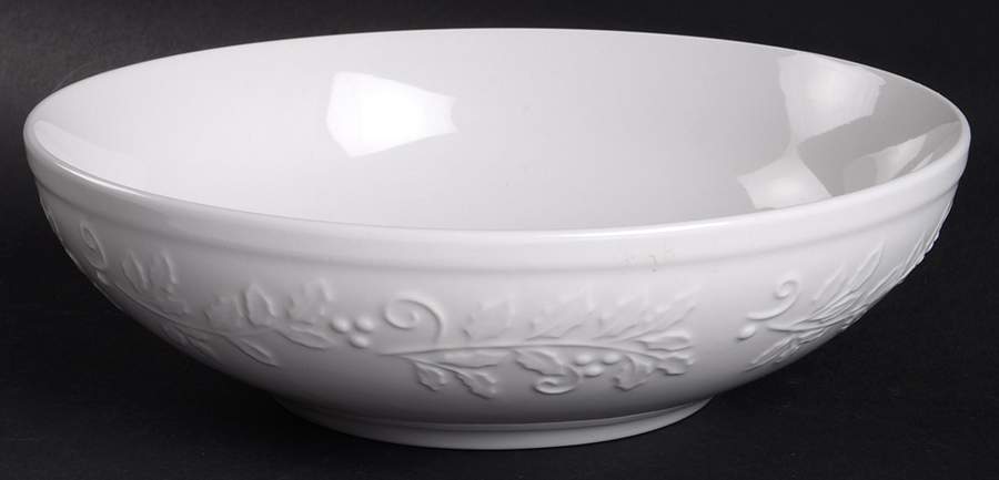 White Holly 9" Round Vegetable Bowl by Pfaltzgraff-1