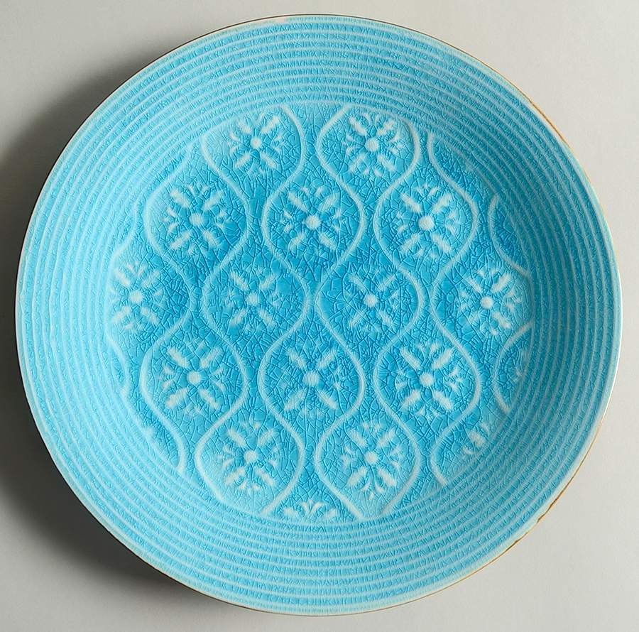 Turquoise Reactive Salad Plate by Pier 1-1