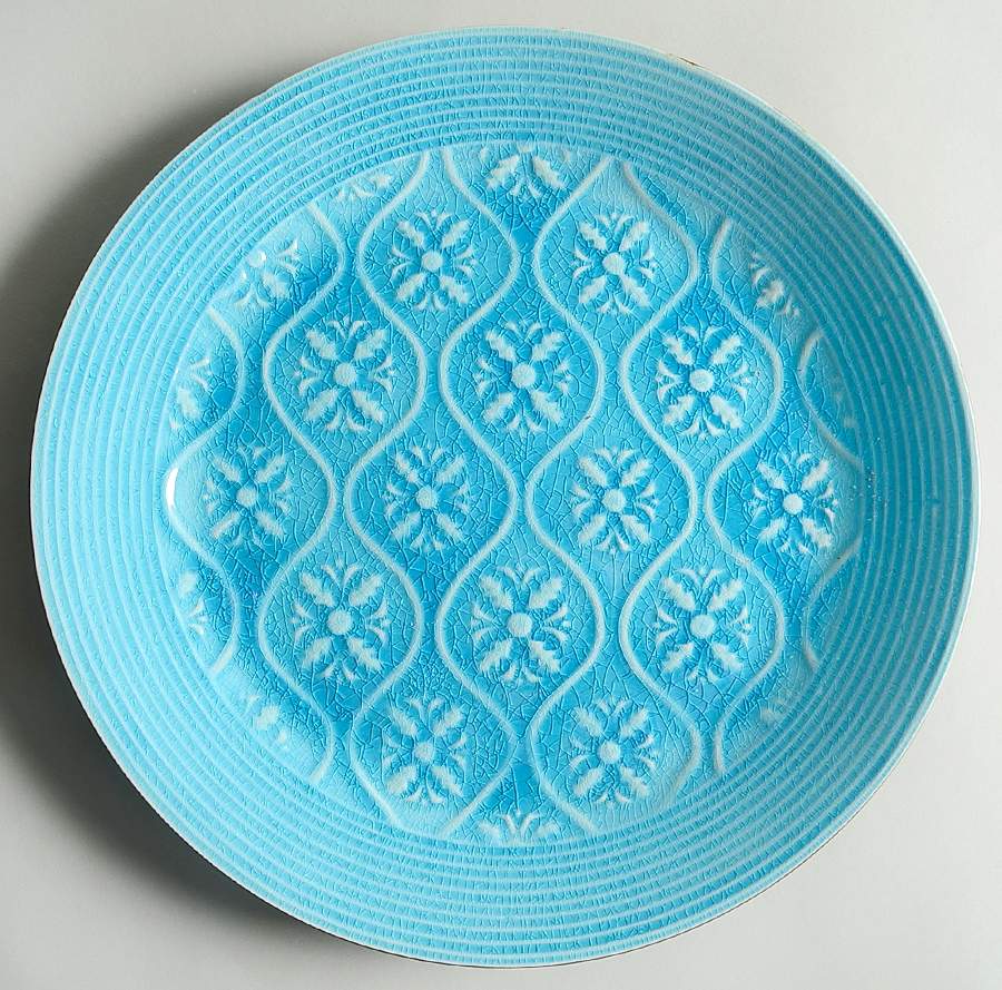 Turquoise Reactive Dinner Plate by Pier 1-1